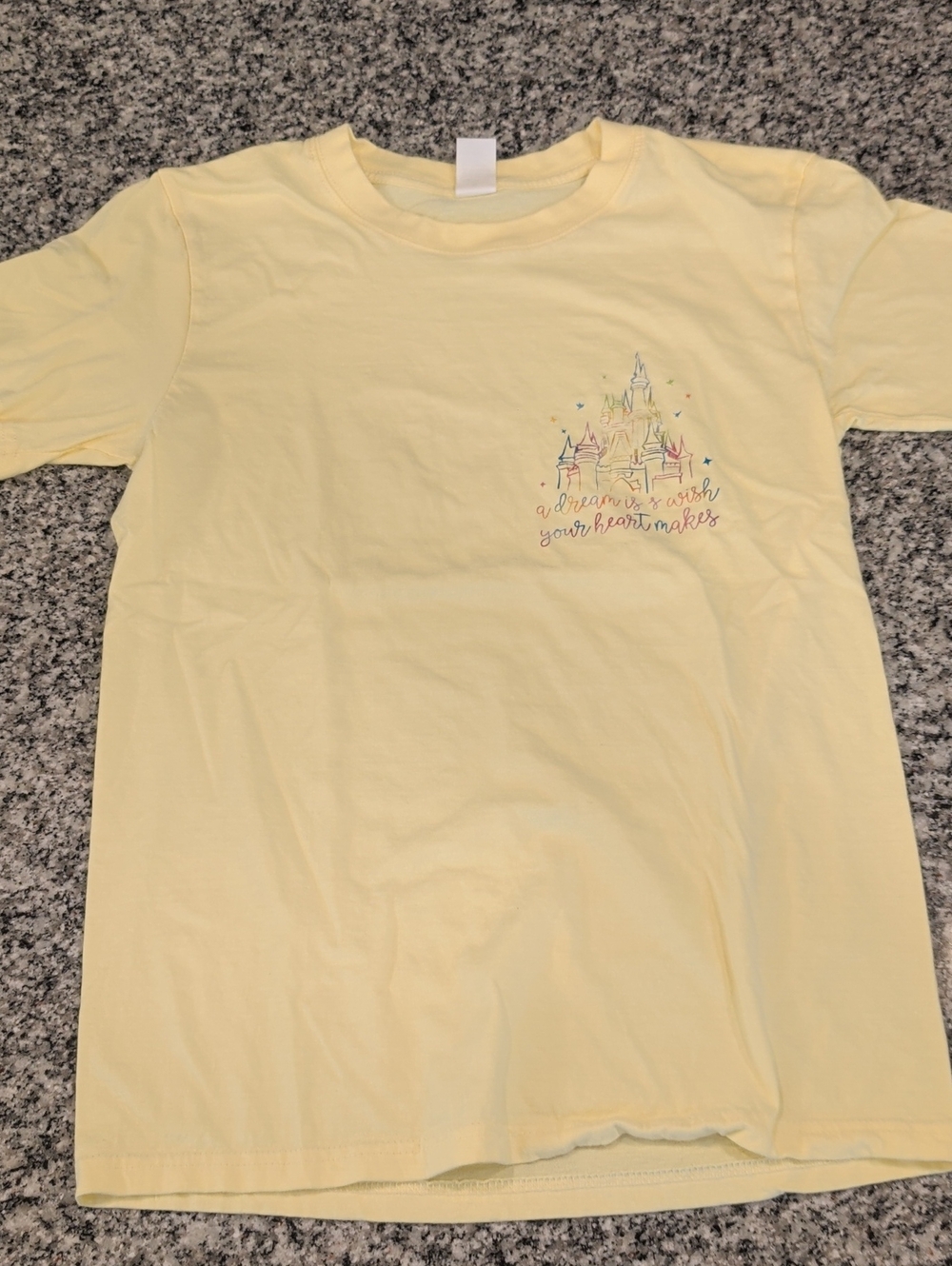 Disney Yellow Kids Graphic Tee - Dream Castle Design